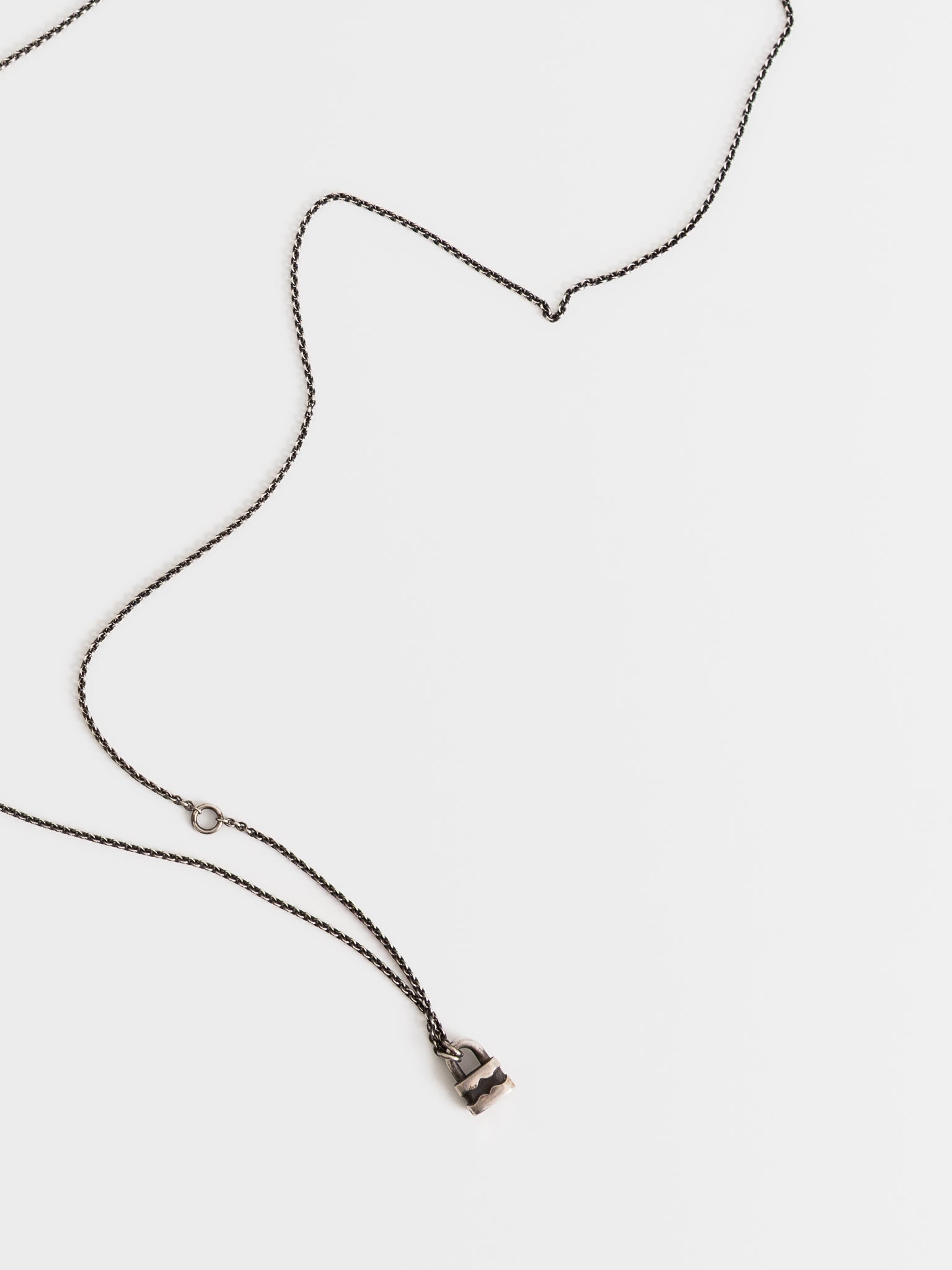 Werkstatt:München Mini Lock Chain Necklace - WERKSTATT:MUNCHEN at Worthwhile - shop NECKLACES