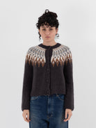 Wommelsdorff Colette Cardigan in Shadow & Ivory - WOMMELSDORFF at Worthwhile - shop CARDIGAN