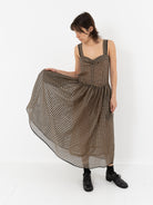 Sara Lanzi Vichy Strap Dress, Ivory/Black - Worthwhile, Inc.