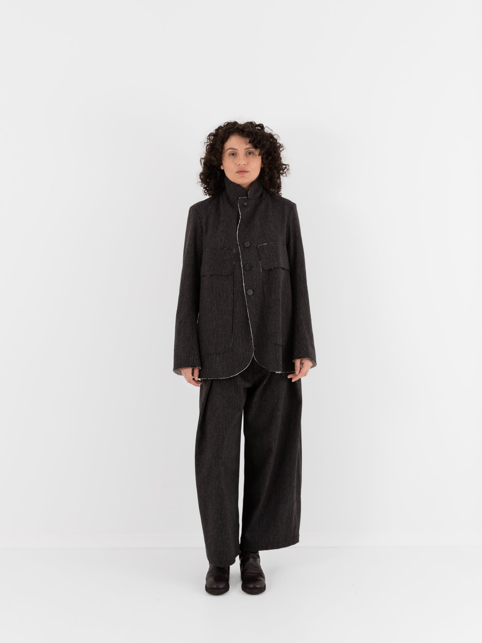Wright + Doyle Stanhope Jacket in Cacao Pinstripe - WRIGHT + DOYLE at Worthwhile - shop JACKET