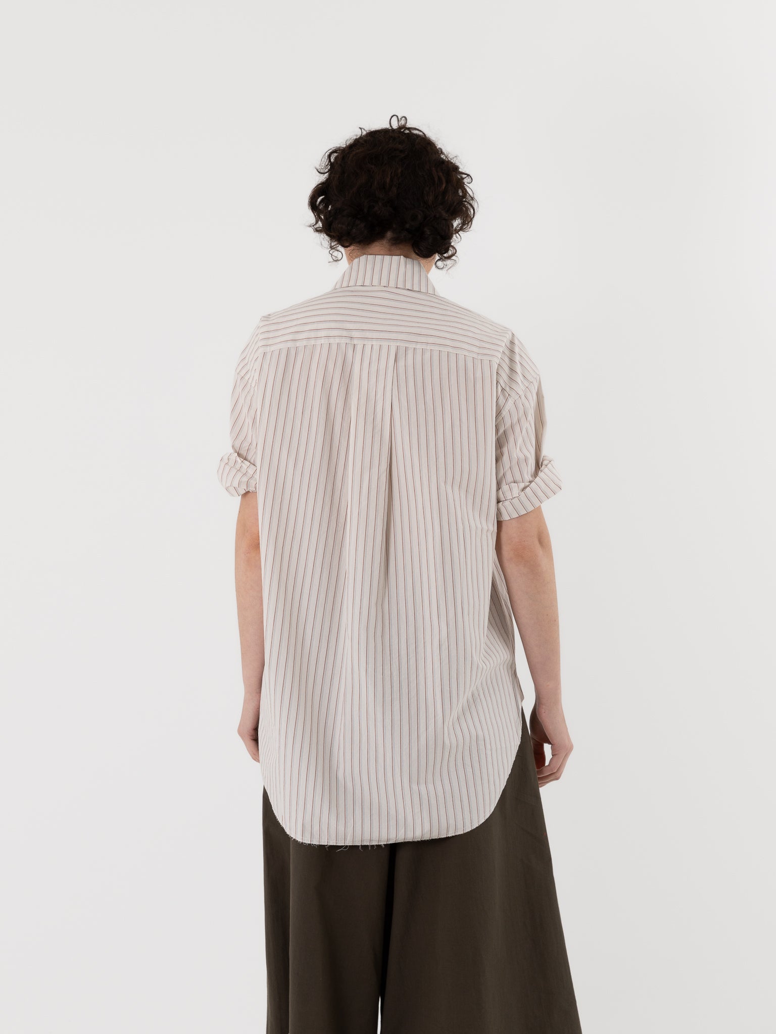 Wright + Doyle Manaton Shirt in Chalk Brick Pinstripe - WRIGHT + DOYLE at Worthwhile - shop TOP