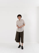 Wright + Doyle Manaton Shirt in Chalk Brick Pinstripe - WRIGHT + DOYLE at Worthwhile - shop TOP