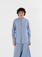 Wright + Doyle Rowden Shirt in Zenith Pinstripe - WRIGHT + DOYLE at Worthwhile - shop TOP