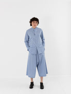 Wright + Doyle Rowden Shirt in Zenith Pinstripe - WRIGHT + DOYLE at Worthwhile - shop TOP
