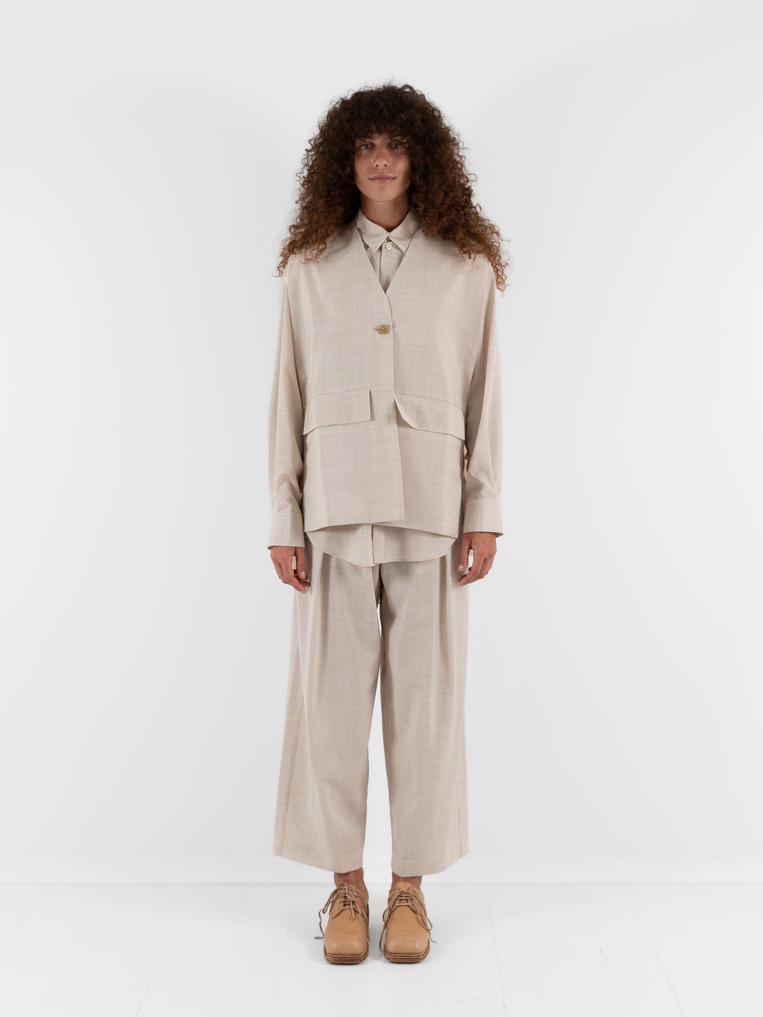 Wright + Doyle Tailored Vest in Hay - WRIGHT + DOYLE at Worthwhile - shop VEST