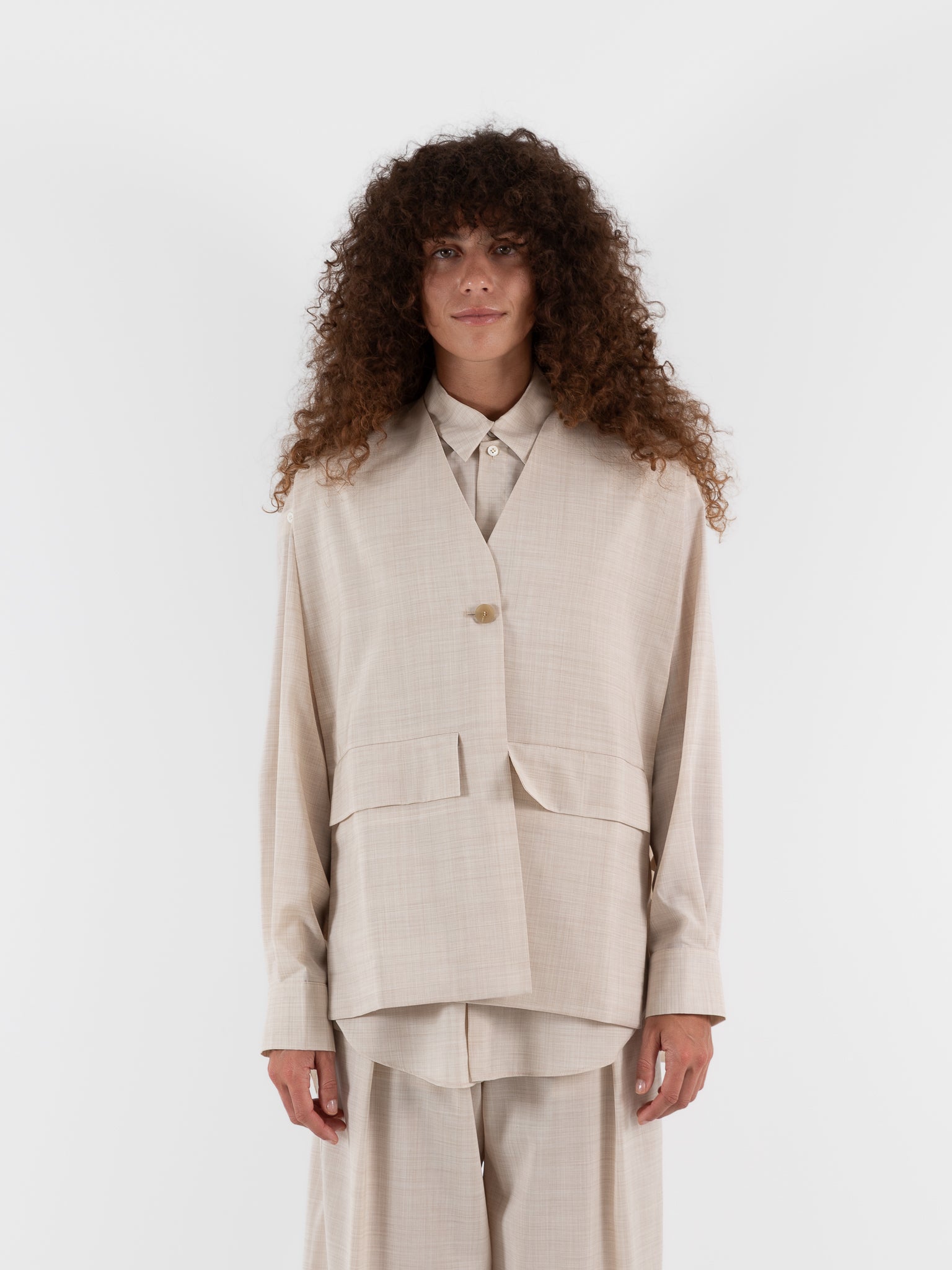 Wright + Doyle Tailored Vest in Hay - WRIGHT + DOYLE at Worthwhile - shop VEST