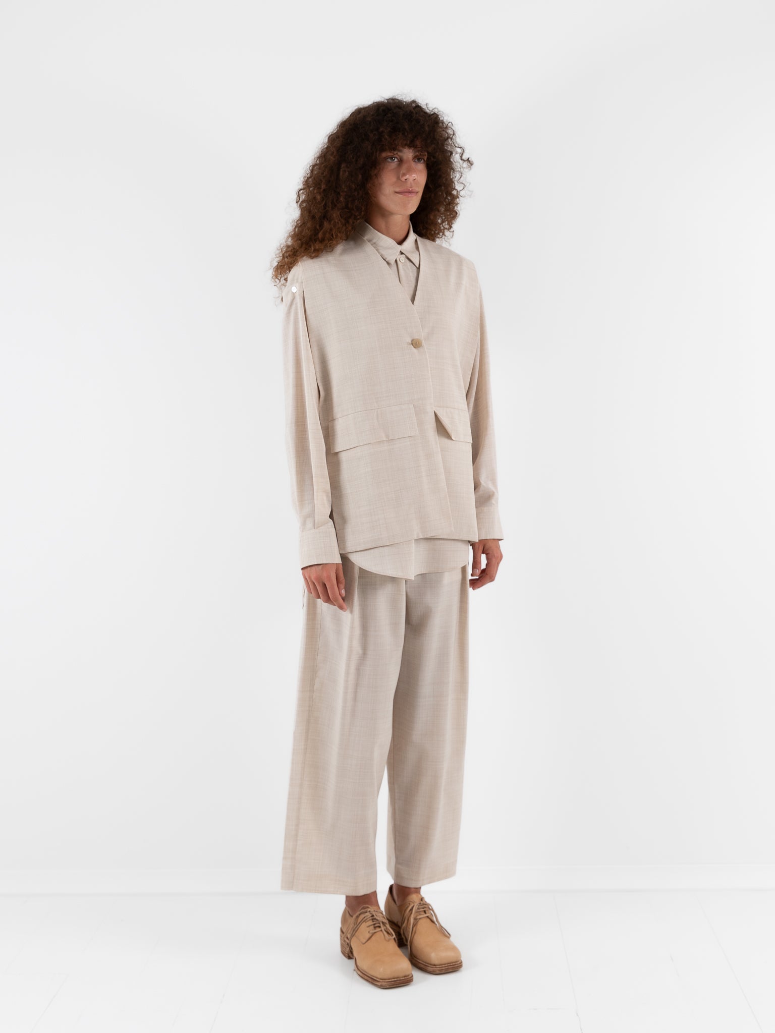 Wright + Doyle Tailored Vest in Hay - WRIGHT + DOYLE at Worthwhile - shop VEST