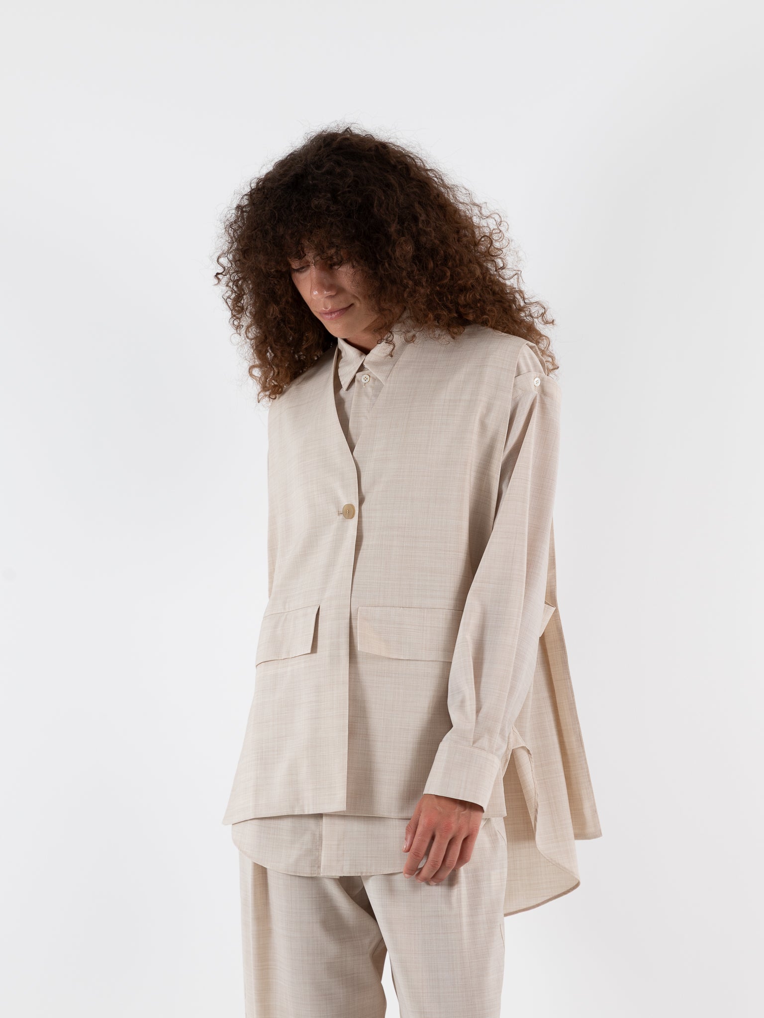 Wright + Doyle Tailored Vest in Hay - WRIGHT + DOYLE at Worthwhile - shop VEST