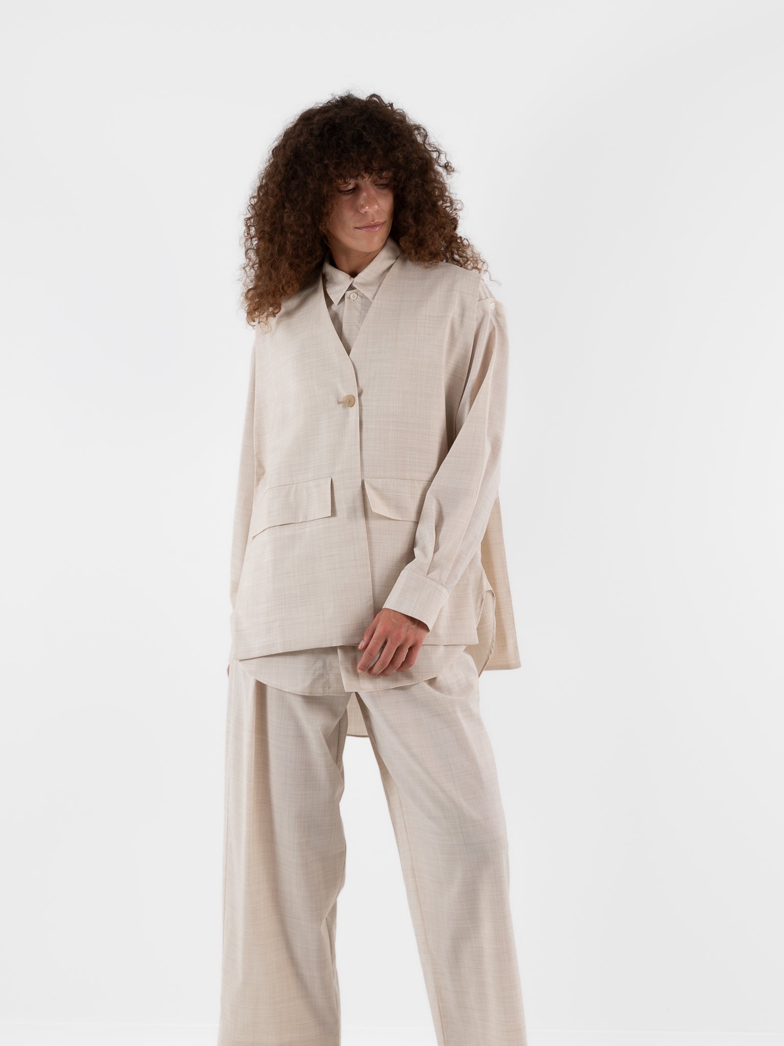 Wright + Doyle Tailored Vest in Hay - WRIGHT + DOYLE at Worthwhile - shop VEST