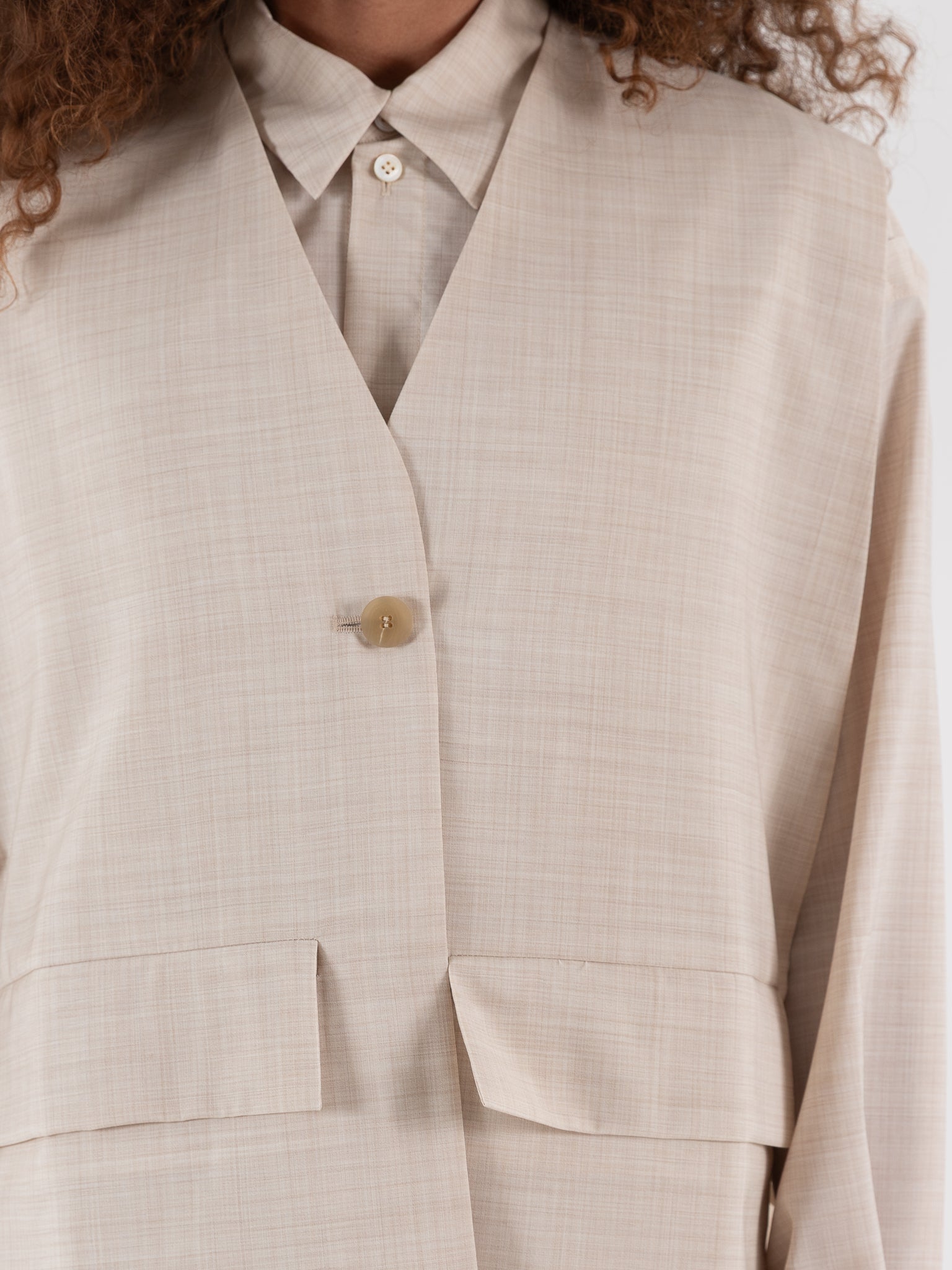 Wright + Doyle Tailored Vest in Hay - WRIGHT + DOYLE at Worthwhile - shop VEST