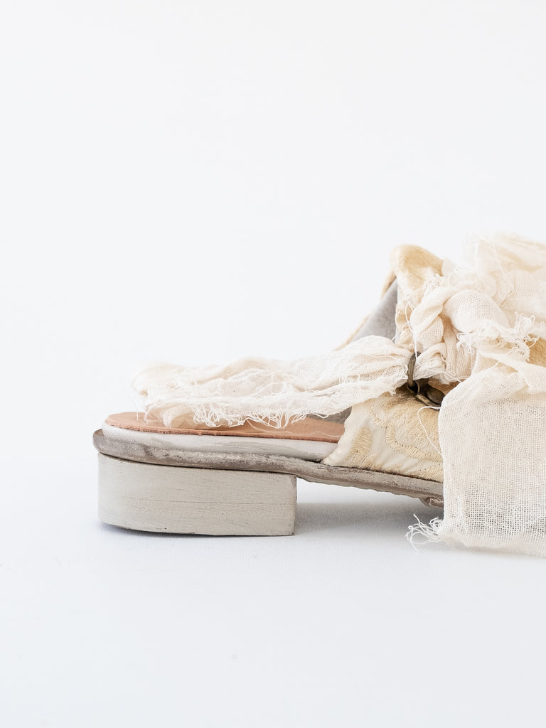 Atelier Inscrire Open Toe Mule, Silk Brocade - Worthwhile