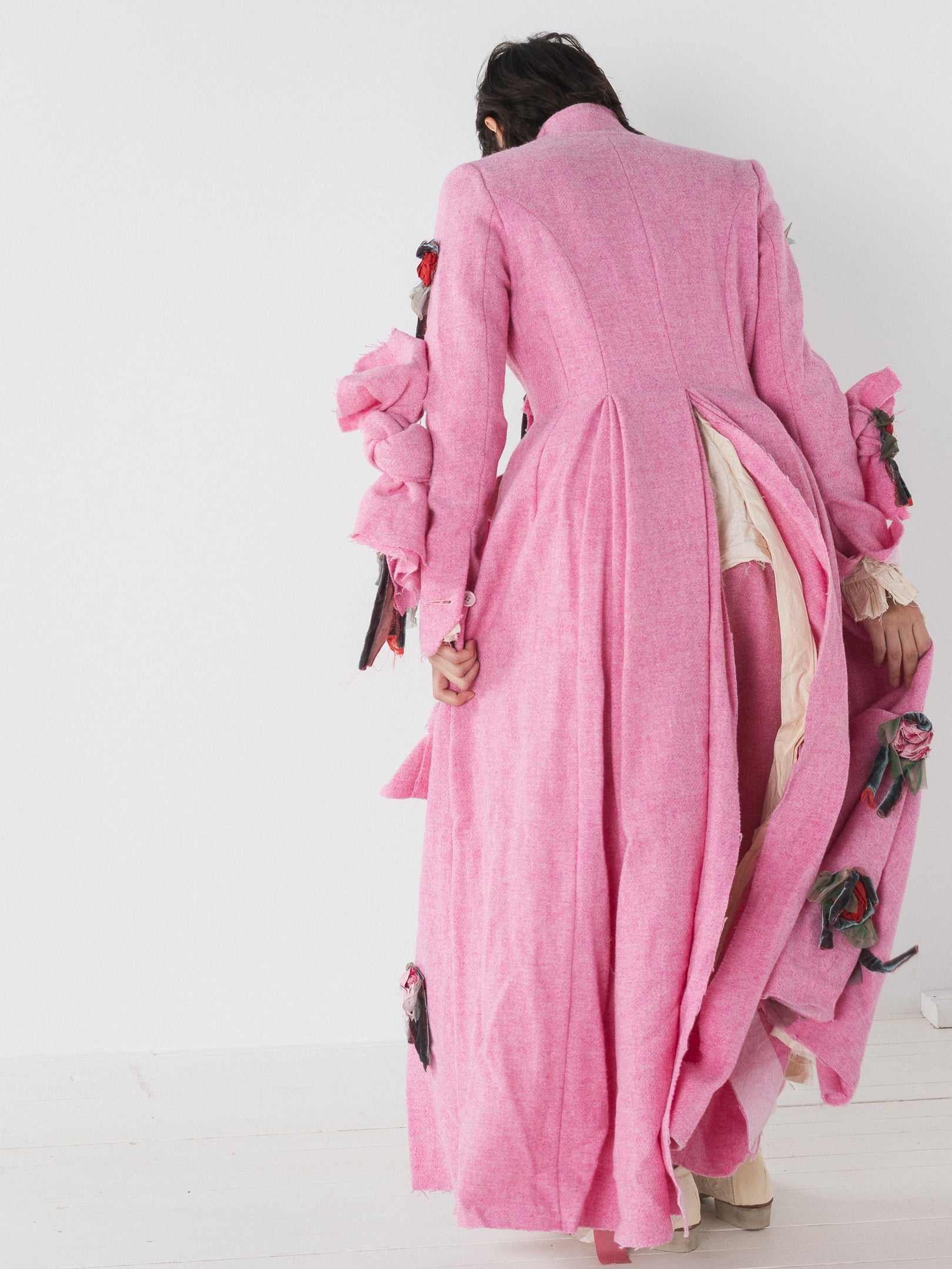 Elena Dawson Valentina Coat, Peony Pink Tweed - Worthwhile