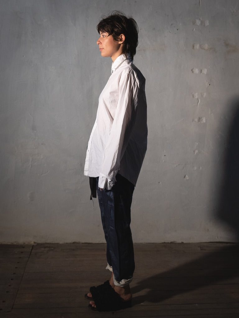 Elena Dawson Shirt, White Cotton Cambric - Worthwhile