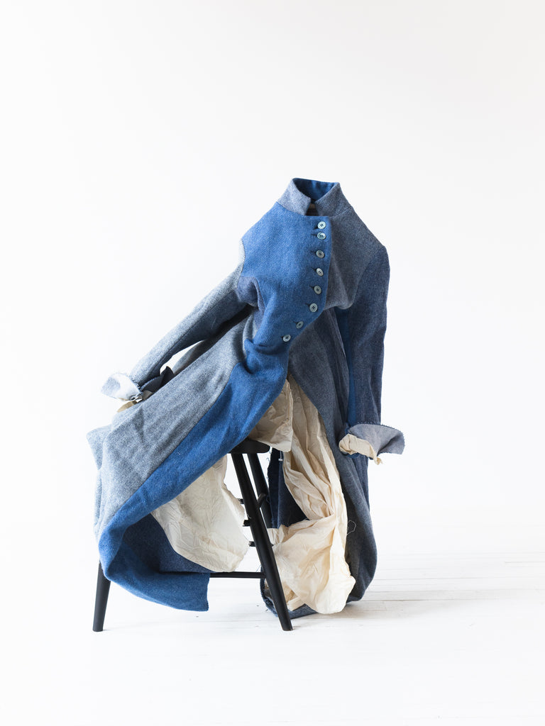 Elena Dawson Summer Nights Coat, Blue Mixed Tweed - Worthwhile