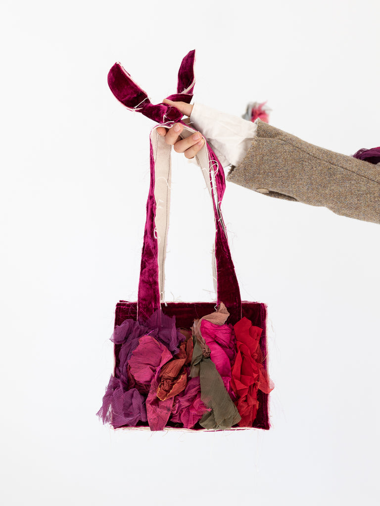 ELENA DAWSON - ELENA DAWSON BABY TOTE TAPESTRY, FUSCHIA SILK VELVET - Worthwhile