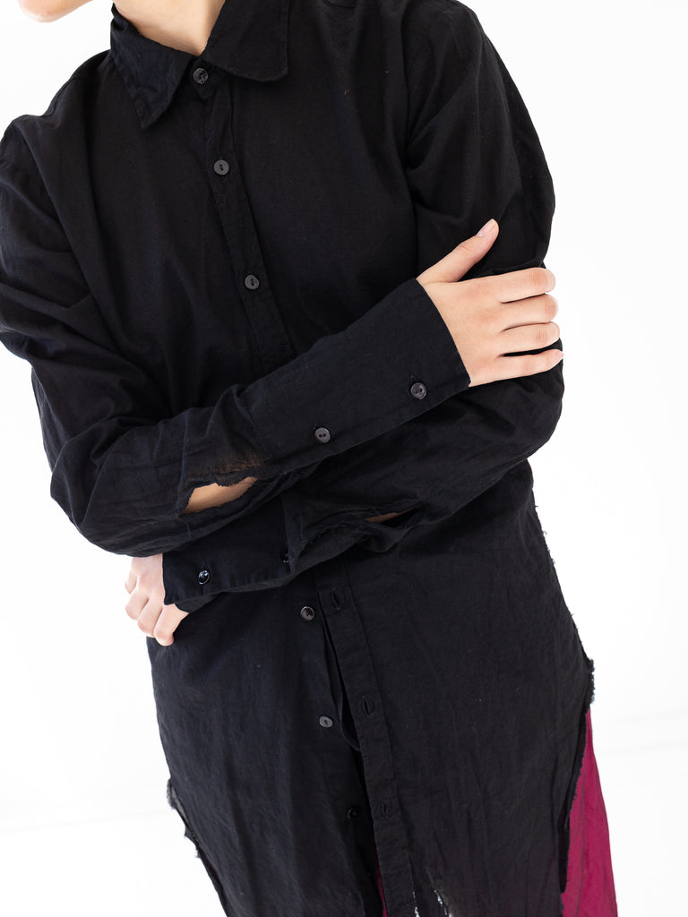 Elena Dawson Long Shirt, Black - Worthwhile