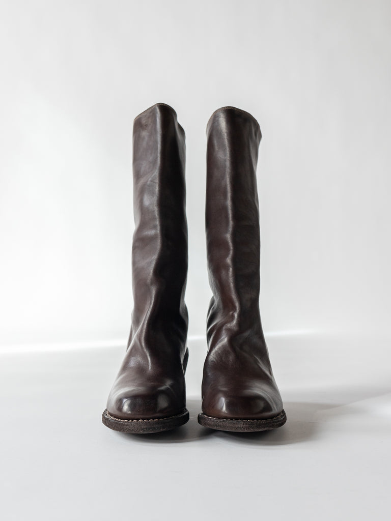 Guidi Mid Calf Back Zip Boot SB09, Brown - Worthwhile