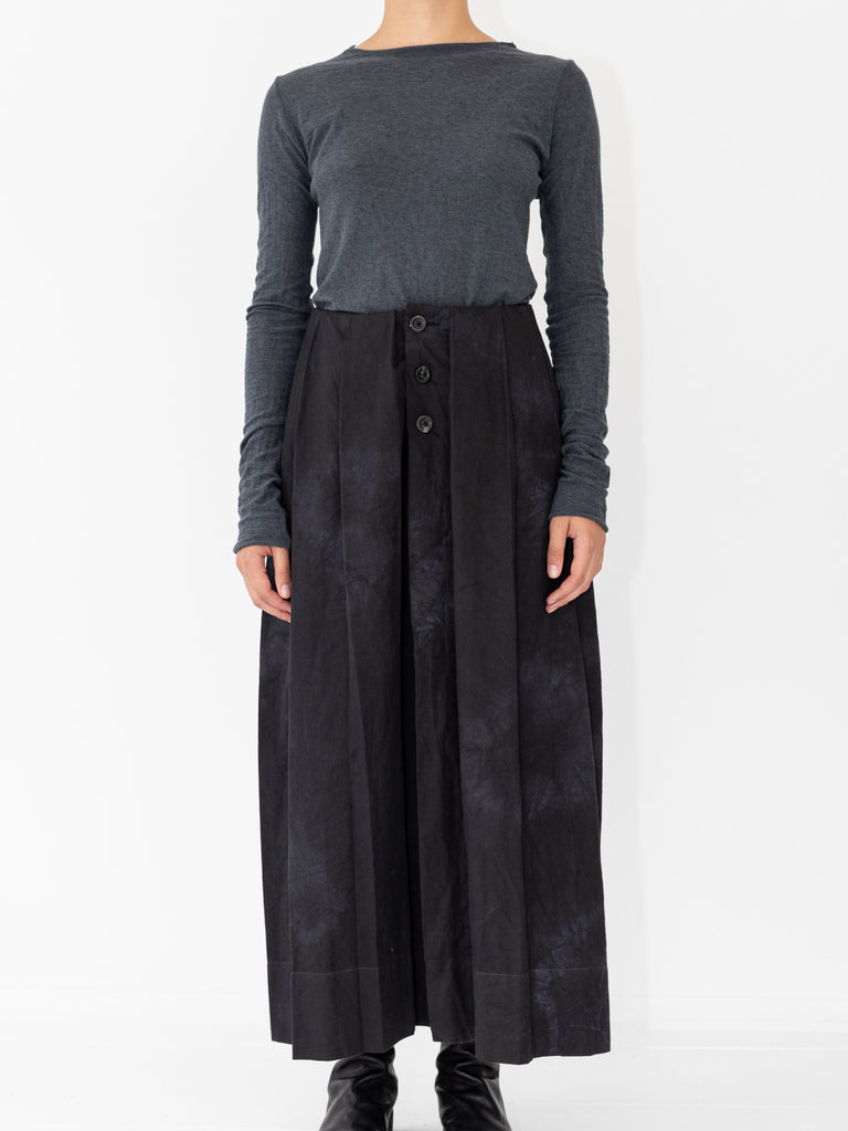Atelier Suppan Front Pleat Skirt, Black - Worthwhile