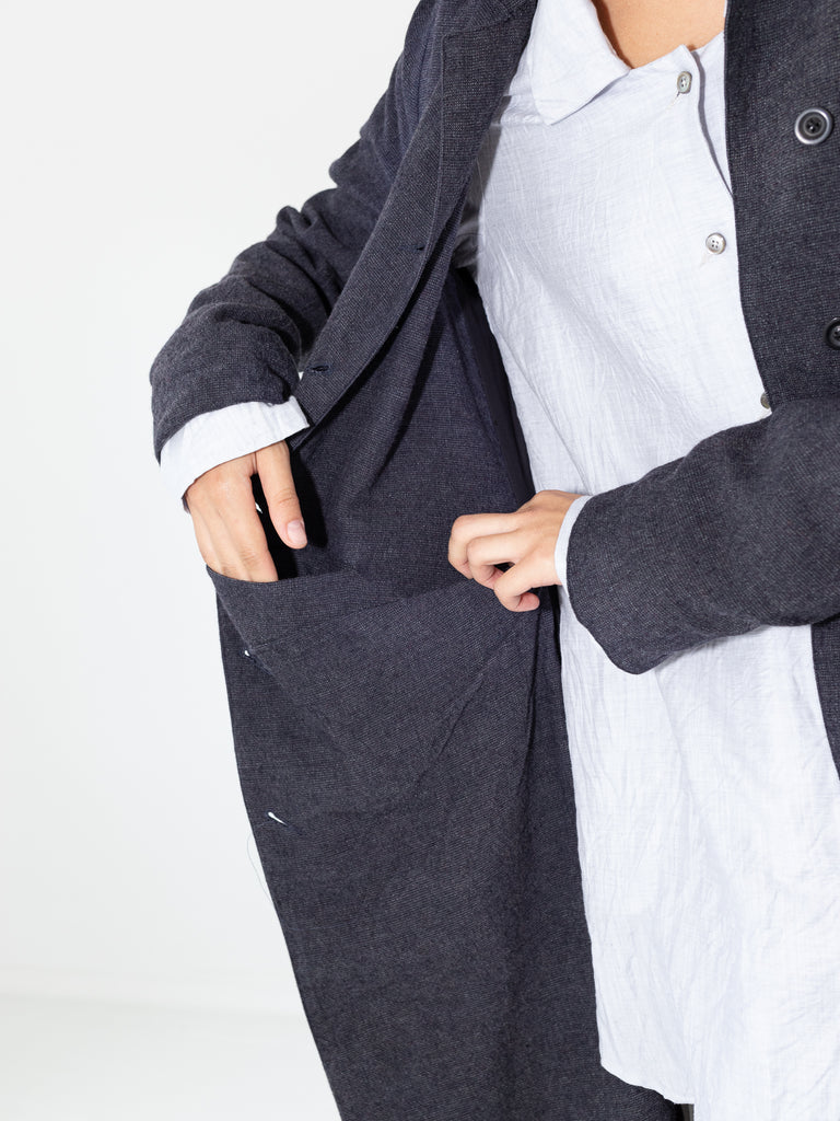 Atelier Suppan Pleat Pocket Long Jacket, Light Purple - Worthwhile
