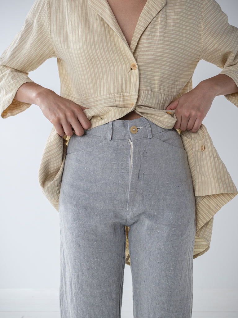 Atelier Suppan Hemp Trouser, Natural - Worthwhile