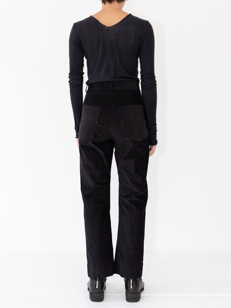 Atelier Suppan Corduroy Trouser, Black - Worthwhile