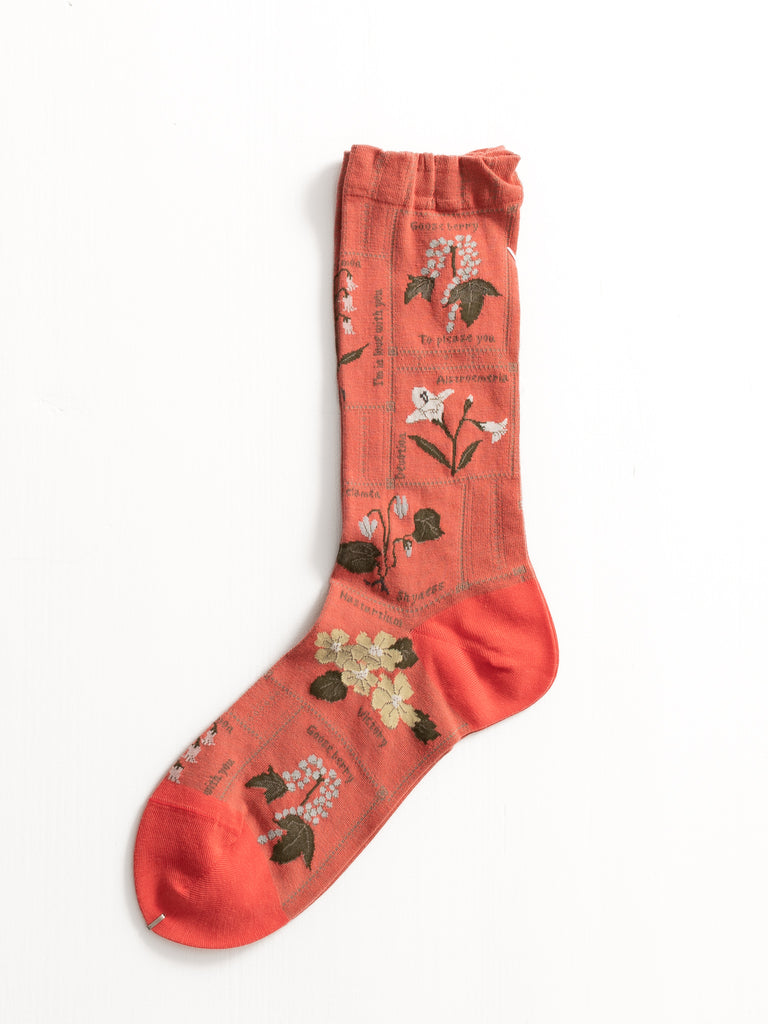 ANTIPAST - Botanical Socks, Orange - Worthwhile