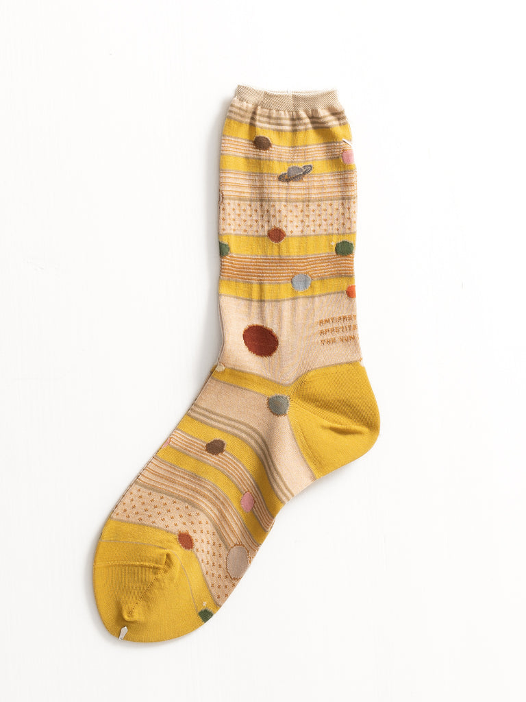 ANTIPAST - Planet Orbit Socks, Yellow - Worthwhile