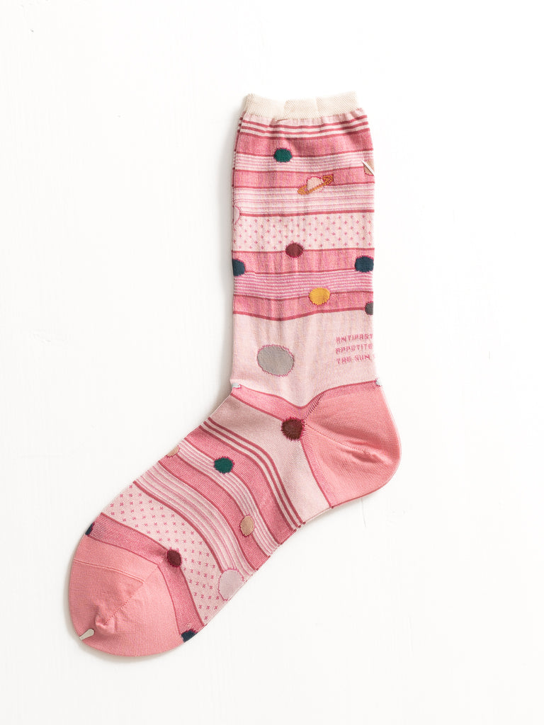 Antipast Planet Orbit Socks, Pink - Worthwhile