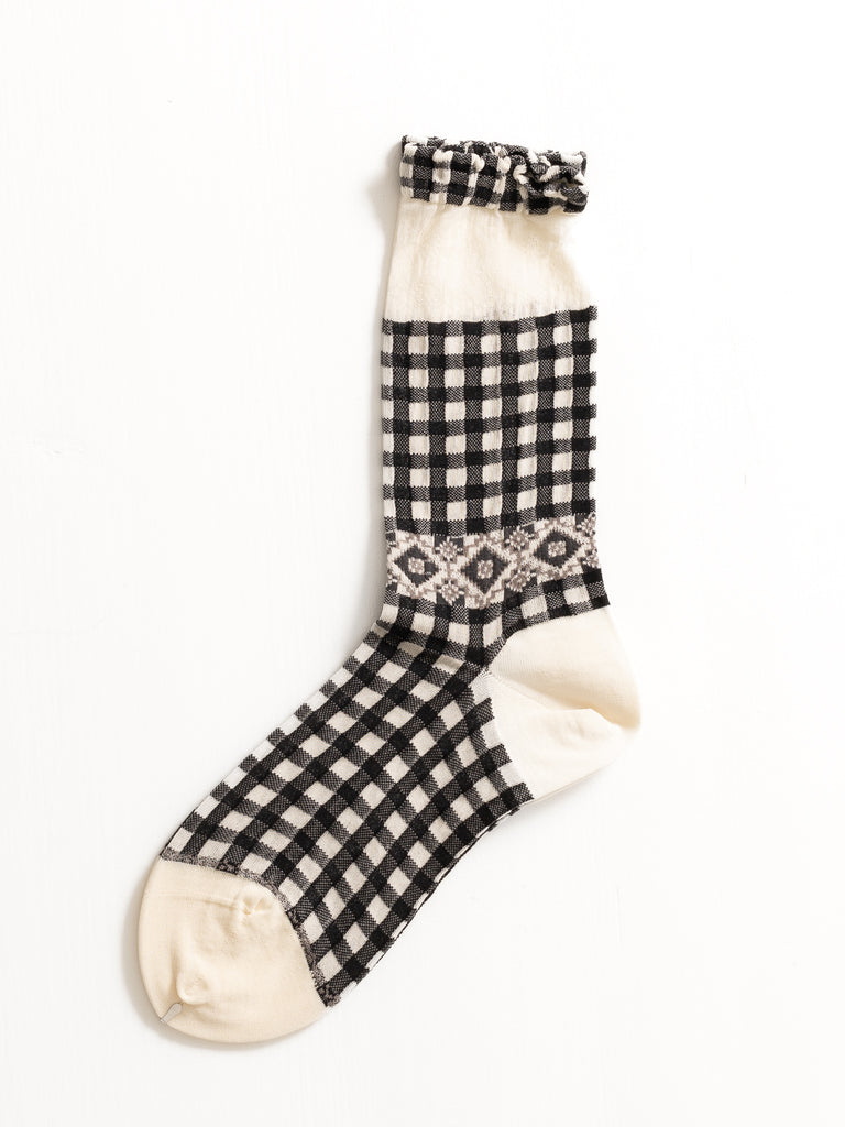 ANTIPAST - Checkered Socks, Black - Worthwhile