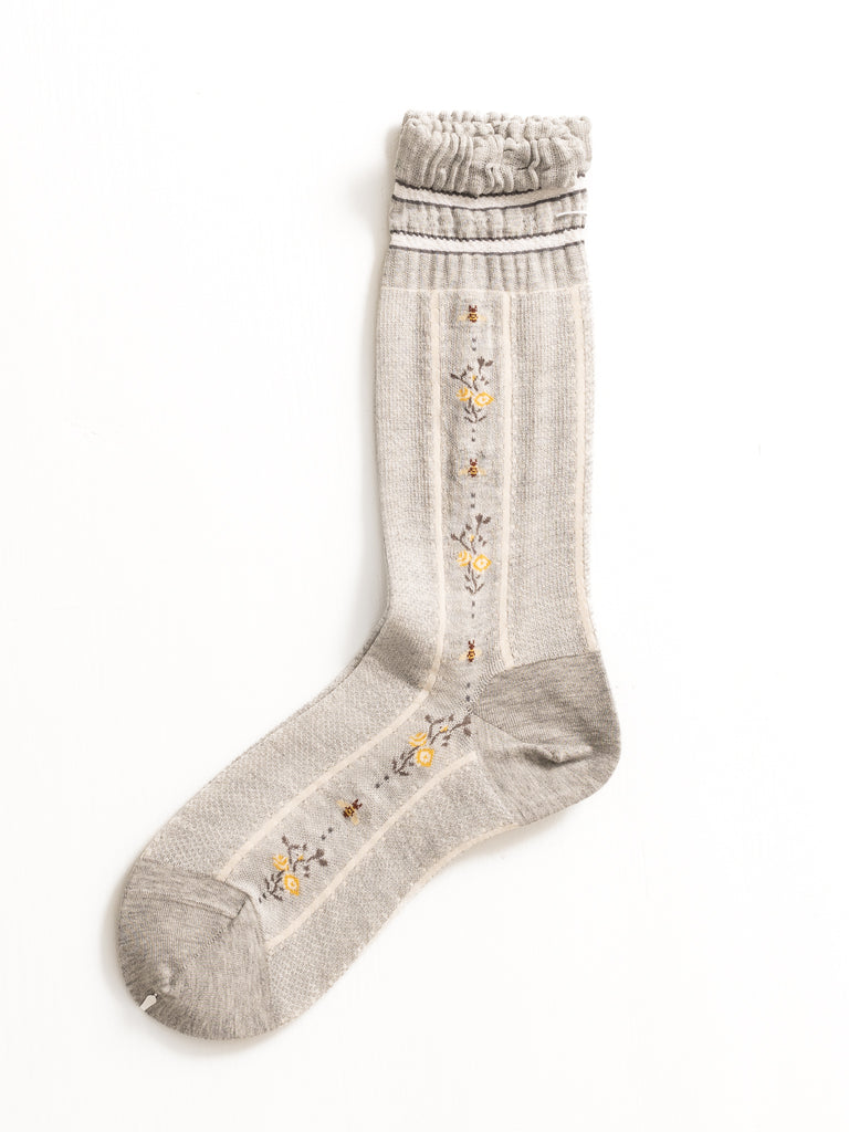 Antipast Bee Socks, Grey - Worthwhile