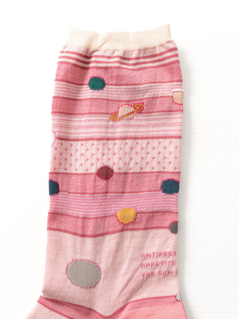 ANTIPAST - Planet Orbit Socks, Pink - Worthwhile