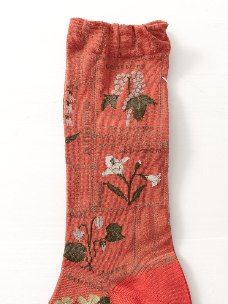 ANTIPAST - Botanical Socks, Orange - Worthwhile
