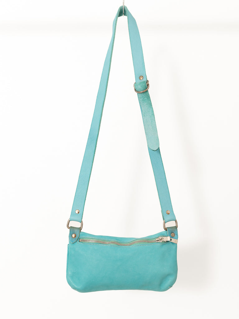 GUIDI - Flat Crossbody Bag BV12, Aqua - Worthwhile