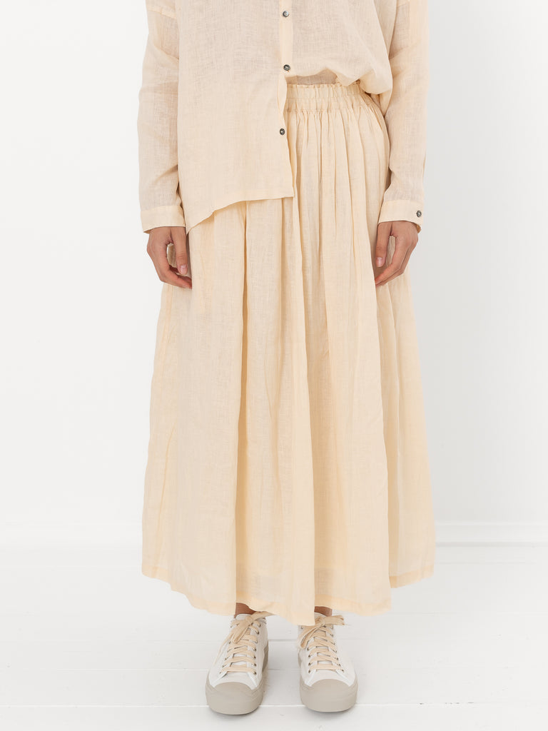 ICHI - Linen Skirt, Beige - Worthwhile