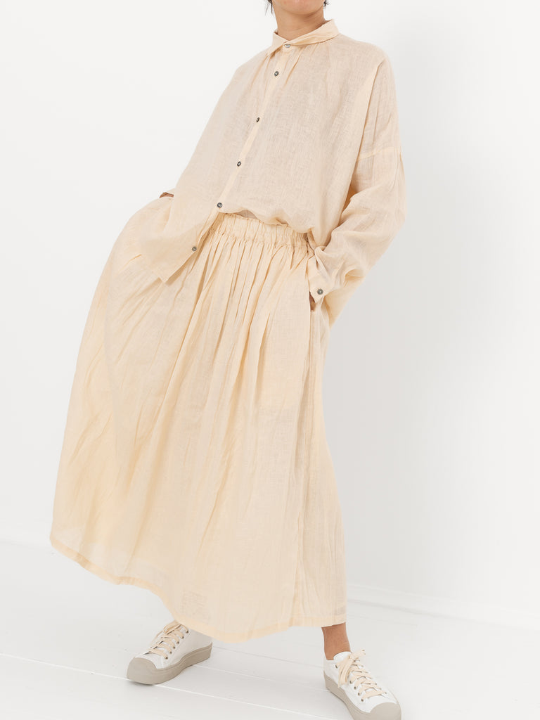 ICHI - Linen Skirt, Beige - Worthwhile