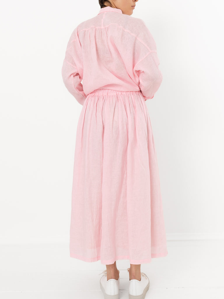 ICHI - Linen Skirt, Pink - Worthwhile