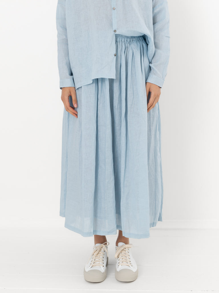 ICHI - Linen Skirt, Light Blue - Worthwhile