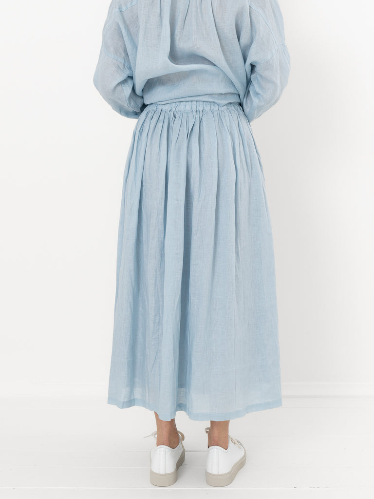 ICHI - Linen Skirt, Light Blue - Worthwhile