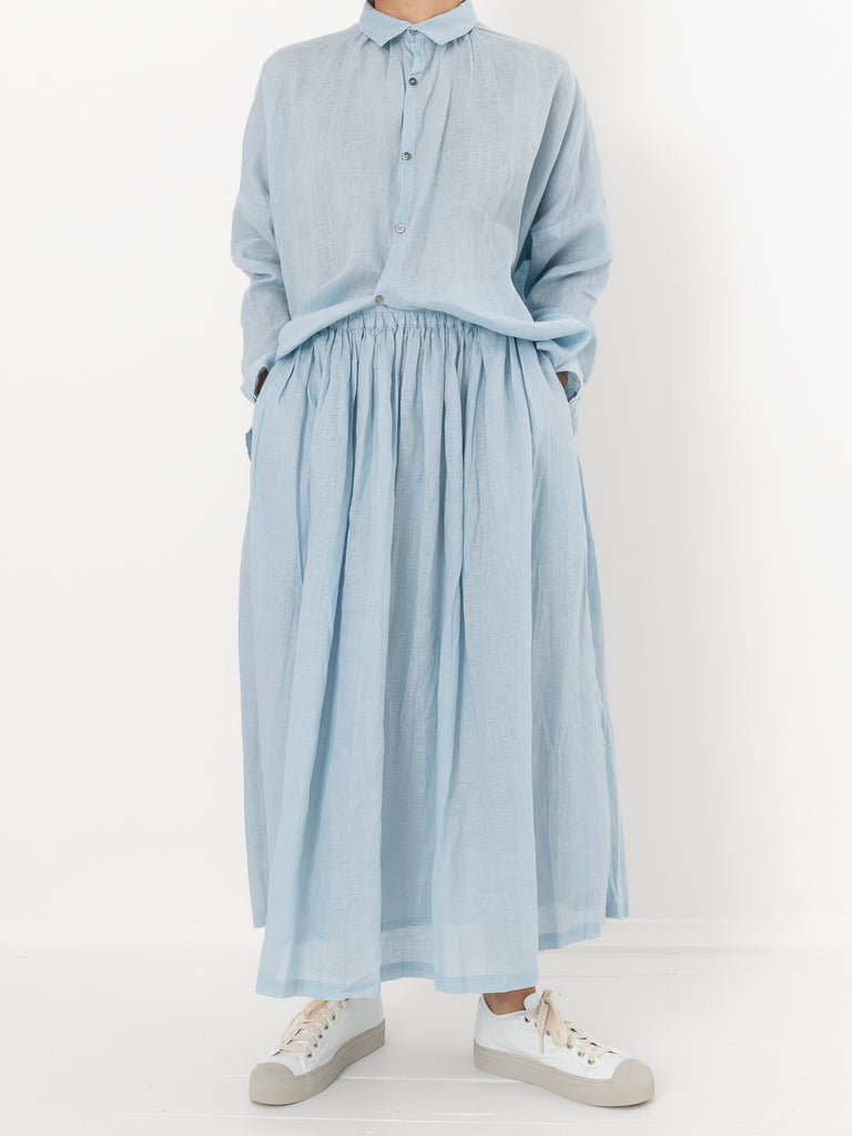 ICHI - Linen Skirt, Light Blue - Worthwhile
