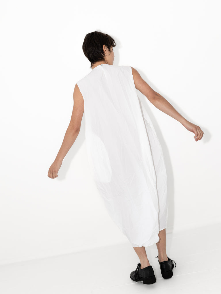 SCHA - Sleeveless Dress, White - Worthwhile