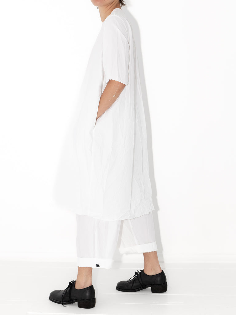 SCHA - 3/4 Sleeve Dress, White - Worthwhile
