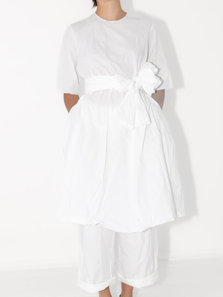 SCHA - 3/4 Sleeve Dress, White - Worthwhile