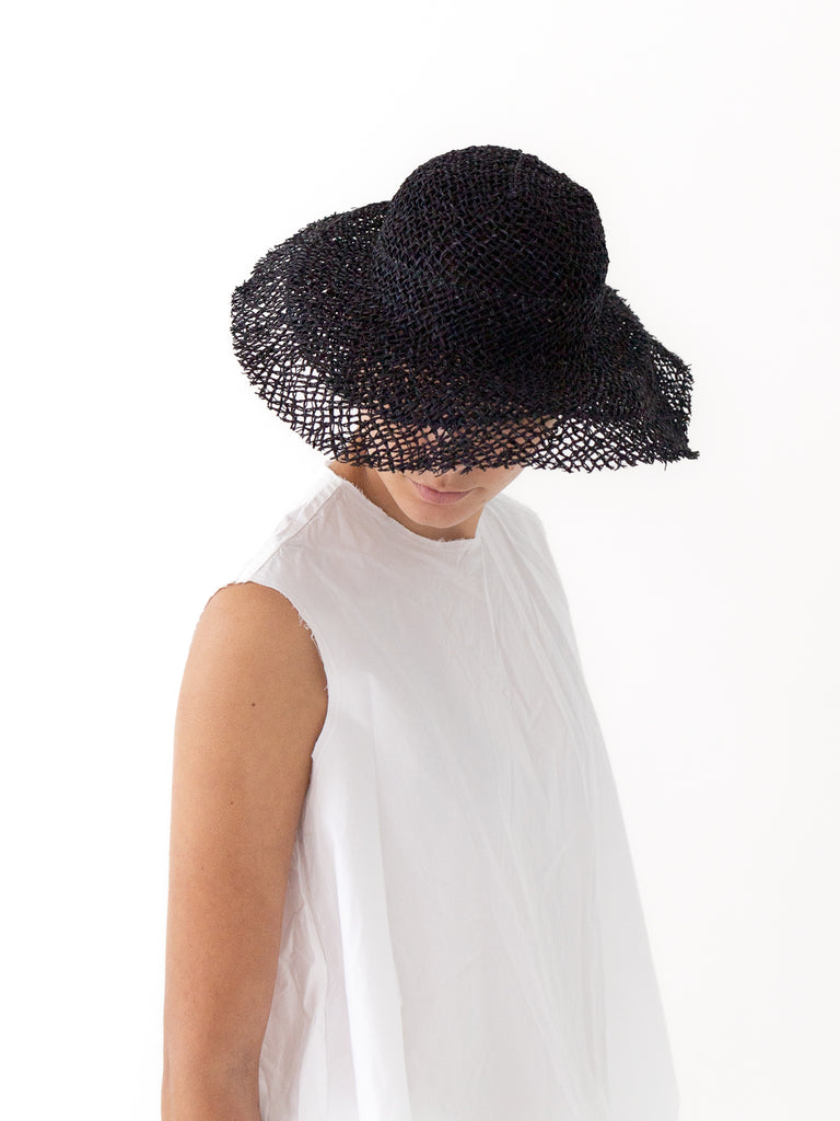 SCHA - Traveller Seagrass Hat, Black - Worthwhile