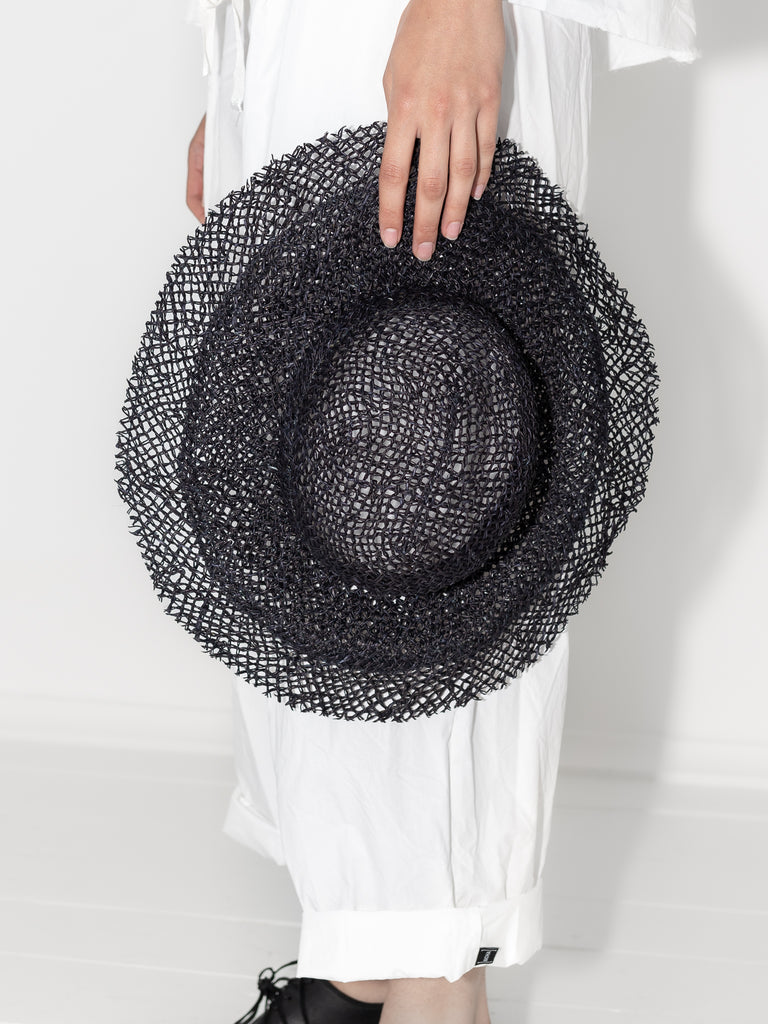 SCHA - Traveller Seagrass Hat, Black - Worthwhile