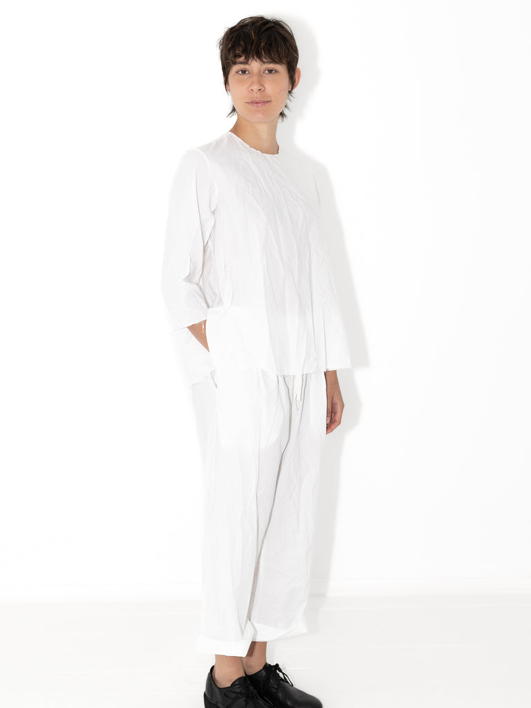 SCHA - 3/4 Sleeve Top, White - Worthwhile
