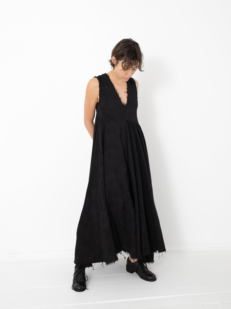 SERIE NUMERICA - Long Patch Dress, Black - Worthwhile