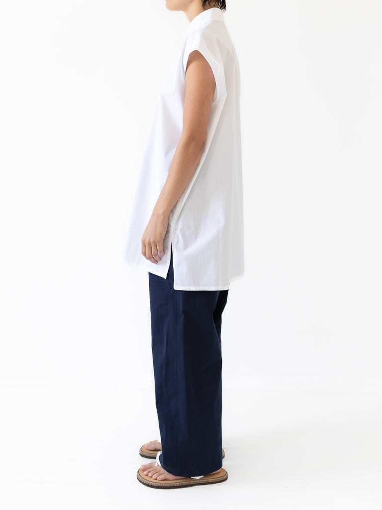 SOFIE D'HOORE - Babette Sleeveless Shirt, White - Worthwhile