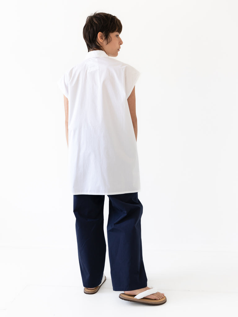 SOFIE D'HOORE - Babette Sleeveless Shirt, White - Worthwhile