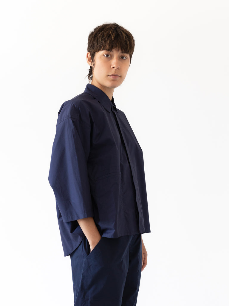 SOFIE D'HOORE - Briley Boxy Shirt, Dark Blue - Worthwhile