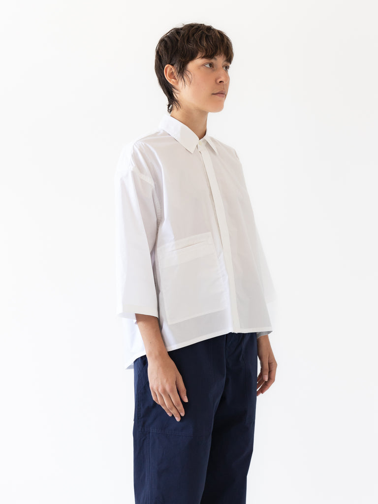 SOFIE D'HOORE - Briley Boxy Shirt, White - Worthwhile